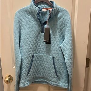 Orvis Light Blue Quilted Pullover